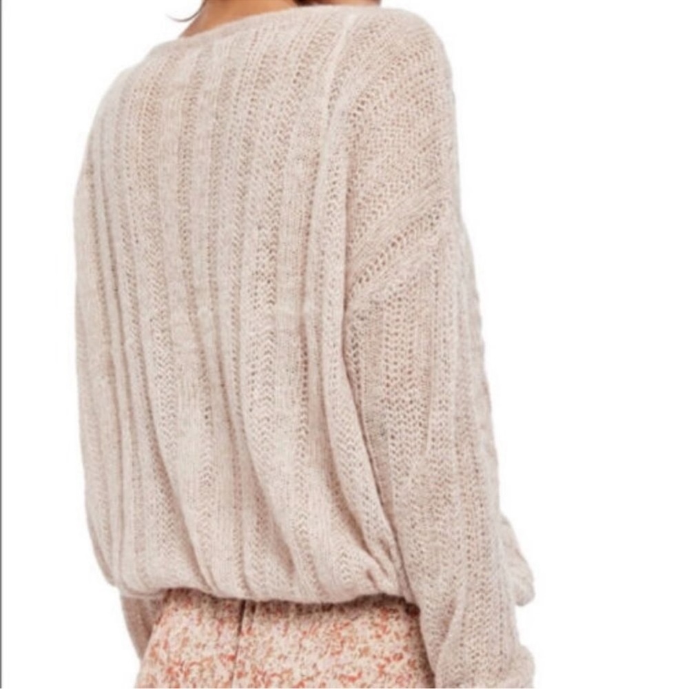 FREE PEOPLE Angel Soft Pullover Cable Knit Sweater - Picture 6 of 9